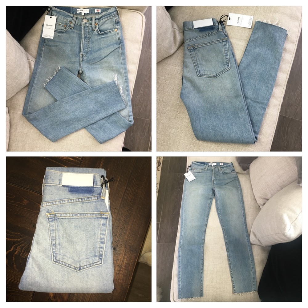 Perfect Re/Done High Rise Ankle Crop Stretch NWT - Picture 8 of 8